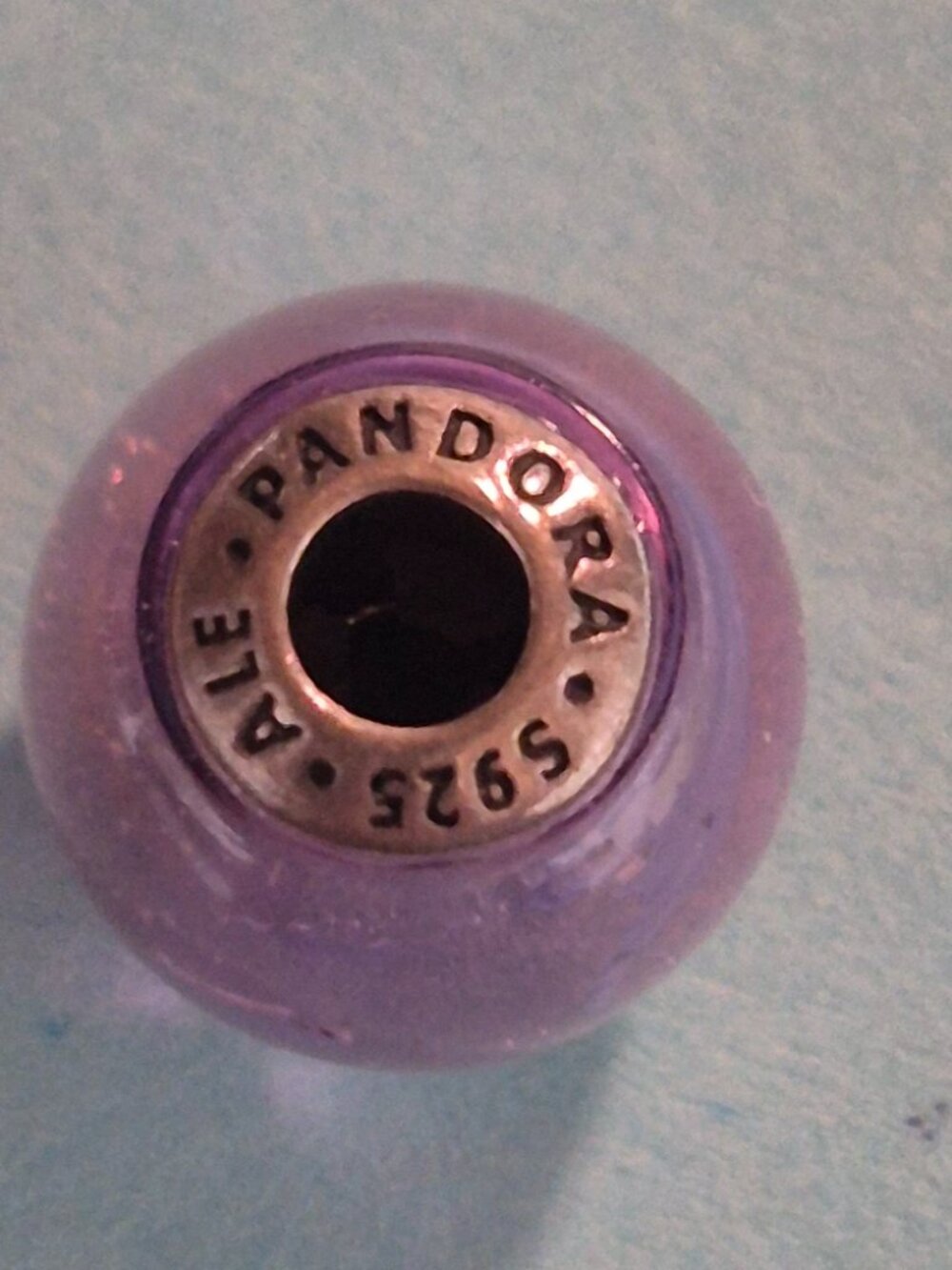 PANDORA - Genuine "Essence Collection" Glass Bead.  " FAITH".   Gently used
